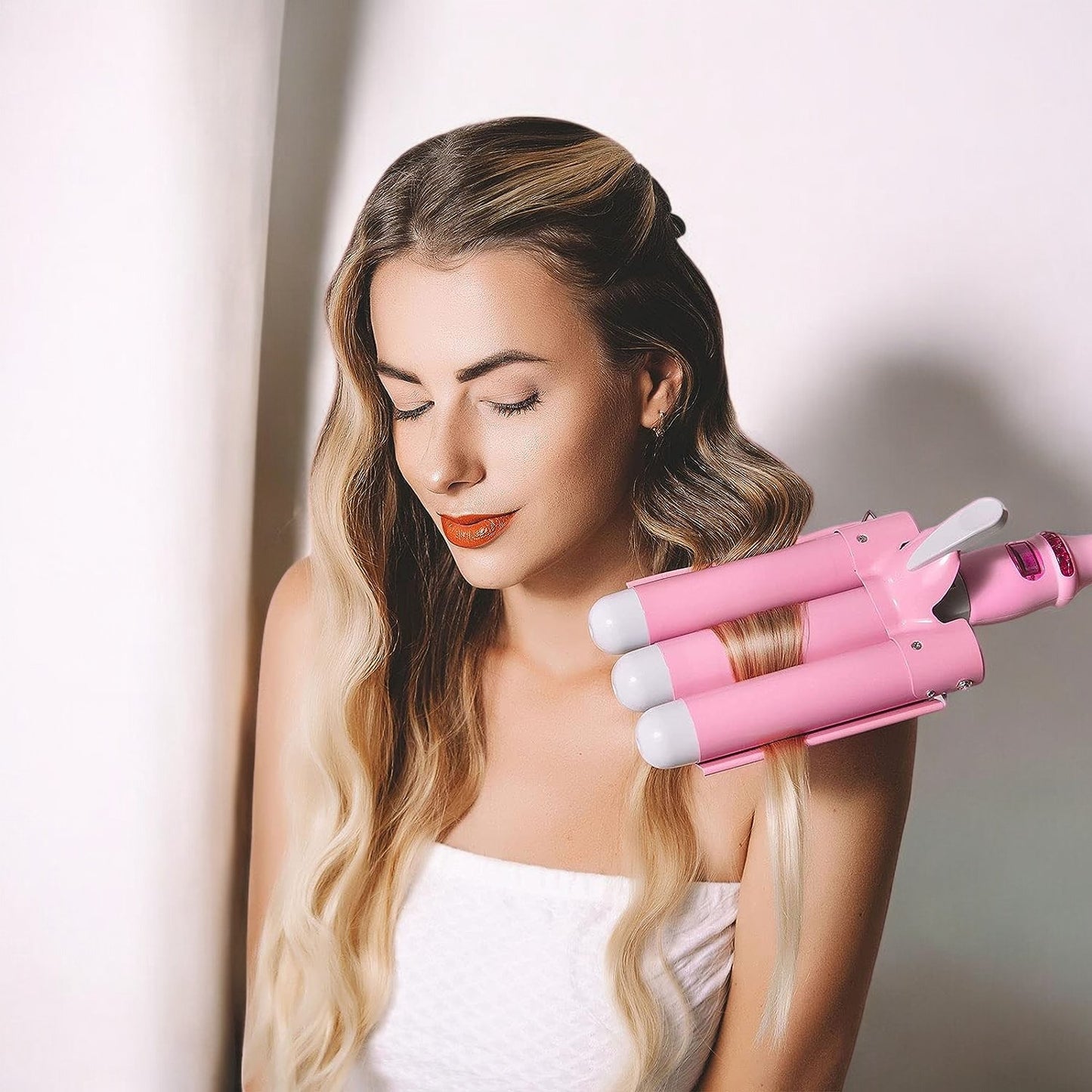 CurlMuse PRO Hair Waver - 1.25" Pink